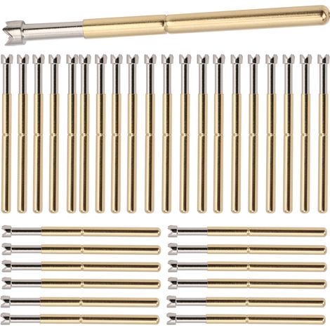 100 Pièces Pins de Test à Ressort 4 Pointes 2mm pour Banc d'Essai Électronique P125‑Q (1/5)