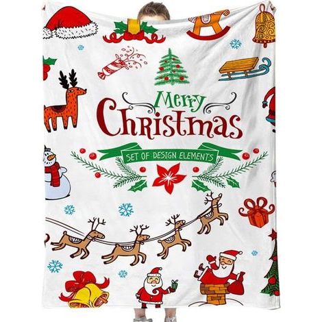 Christmas Blanket 100x150 cm, Flannel Fleece Throw for Kids and Sofa (1/5)