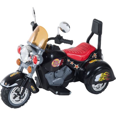 Kids Ride On Toy Car Motorbike Electric Scooter 6V Battery Operated Toy Trike-Black