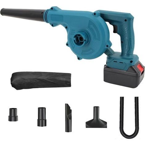 Aspirateur Souffleur Sans Fil 2200W Souffleur électrique sans fil 2 En 1 Souffleur De Feuilles avce 1 Batterie et Chargeur rapide (1/4)