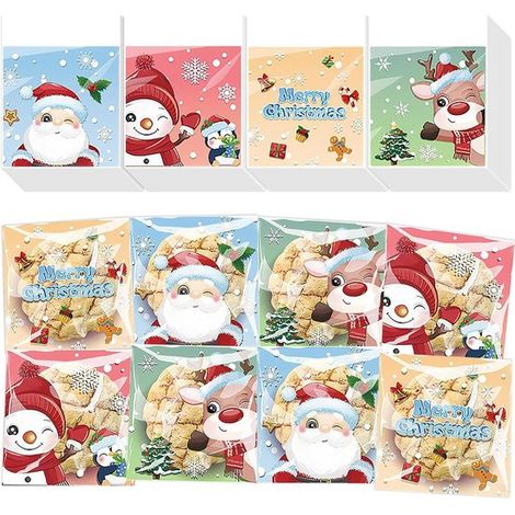 Sacchetti per dolcetti - Sacchetti per feste - Sacchetti di compleanno - Sacchetti per caramelle - Sacchetti di Natale - Sacchetti regalo - 20 pezzi - 10 x 10 cm - 4 modelli - Bambini (1/5)