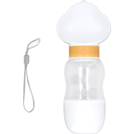 Portable Pet Water Bottle Leakproof Easy Drinking Feeder Water Dispenser for Outdoor Walking Hiking Travel White (1/5)
