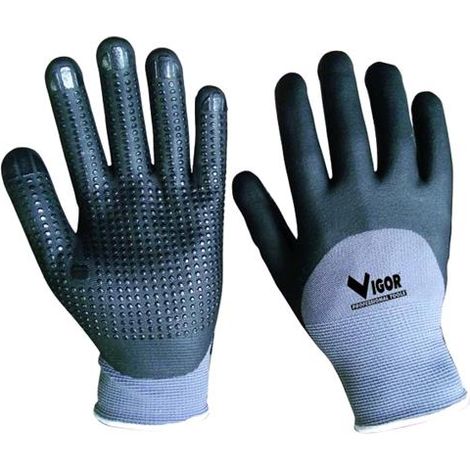 Guanti Vigor Trasp Nitrile Puntini Ce2 Mis.11 Xxl  Cf.12 Paia