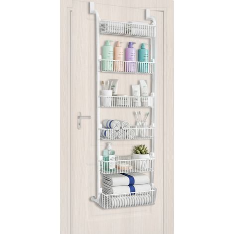 Organizer Verticale Pensile Multiuso Da Porta A 6 Ripiani Per Bagno O Cucina