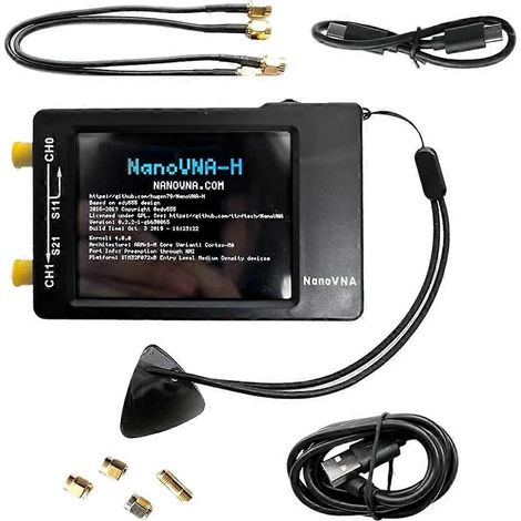 Analyseur de réseau vectoriel NanoVNA-H 50 kHz - 1,5 GHz, écran tactile 2,8", analyseur d'antennes ondes courtes MF HF VHF, version Hugen (1/5)