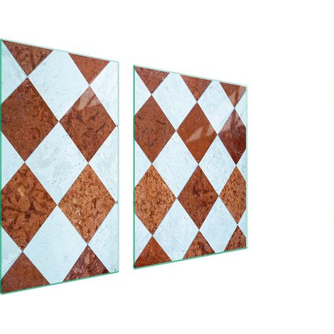 Assiette en verre et planche à découper mosaïque 100x52 (1/5)