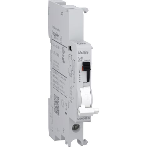 Interrupteur SCHNEIDER Multi9, 2-100 mA, connexion par le bas, compact et efficace.