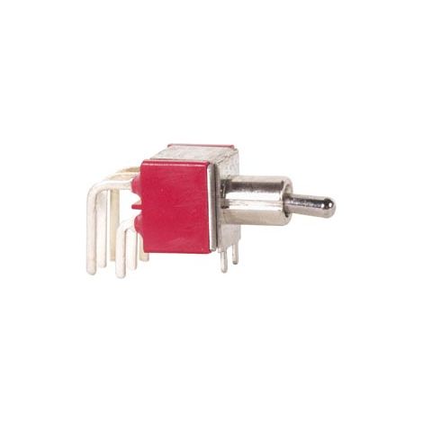 INTERRUTTORE A LEVA ORIZZONTALE A 90° DPDT ON-OFF-(ON) (1/4)