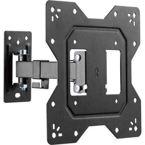 Support TV Mural, Support Universel inclinable et pivotant, Max. VESA 200x200 mm, pour Moniteur TV Plat et incurvé de 23-43 Pouces jusqu'à 30kg, Noir (1/5)