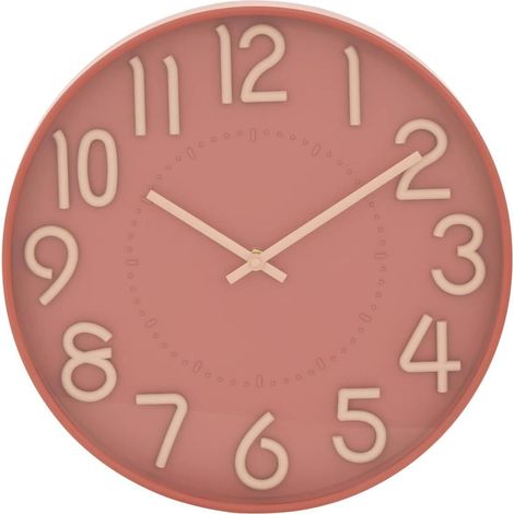Horloge Murale en Verre "Homy" 30cm Rouge (1/4)