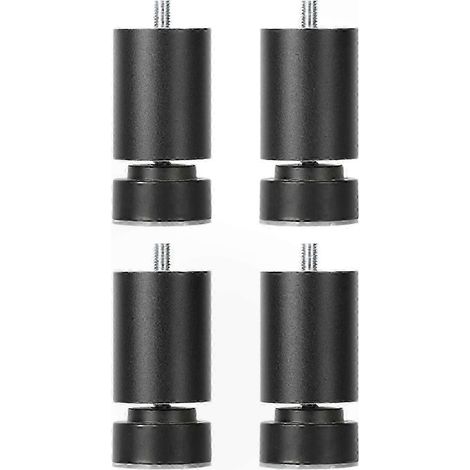Pieds de meubles en métal à filetage M10 réglables, compatibles avec canapés, lits, tables et armoires, noirs, 10 cm. (1/4)