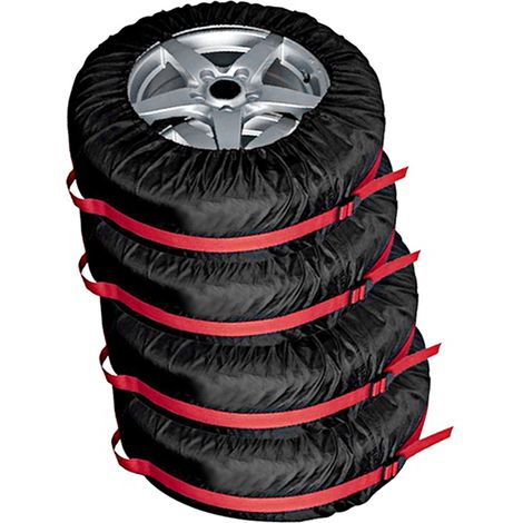 Lot de 4 housses de roue de secours universelles avec sac de rangement et protection pour roue de voiture, SUV et camions S-190T (1/5)