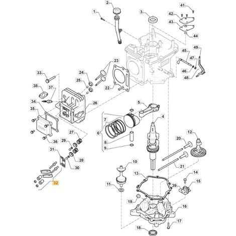 Set Bilancieri valvole ORIGINALE STIGA motore TRE0702 trattorino 118551510/0