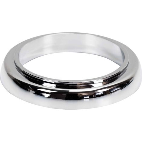 Bague de base de robinet de salle de bains + joint sous laveuse plastique chromé (1/4)