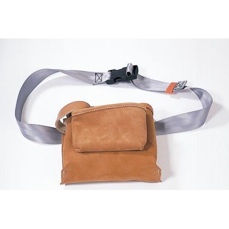 Ceinture porte-outils en crôute de cuir rouille - SASSI - 00860