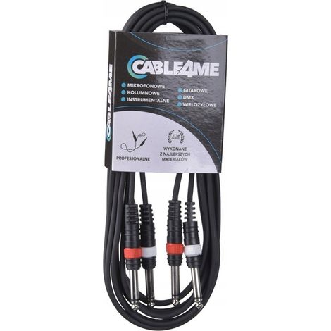 CABLE4ME 2 x Mono-Klinkenstecker 6,3 mm 2 x Mono-Klinkenstecker 6,3 3 m (1/2)