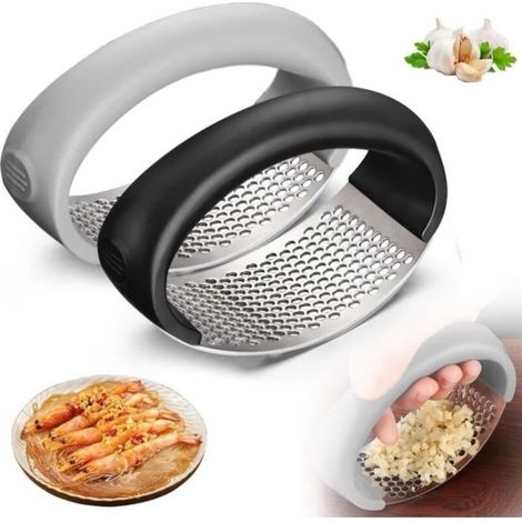 Stainless steel garlic press for labor saving, kitchen appliance, rocker garlic press used for chopped vegetables (1/4)