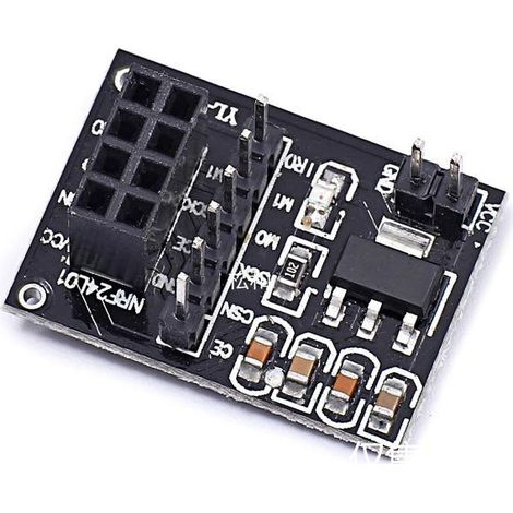 Carte adaptatrice de module sans fil 3,3 V, compatible avec le module sans fil 24L01 pour une utilisation dans les robots de voiture intelligents. (1/5)
