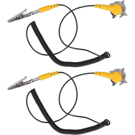1,8 m langes antistatisches Erdungskabel, 10er-Packung, Erdungsdraht zur Reduzierung von Schäden an elektrischen Bauteilen, ESD-Schutz, flexibler Erdungsleiter. (1/5)