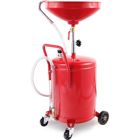 Recogedor de aceite usado 80l, altura regulable122-168cm y chasis 4 ruedas, vaciado aire a presión (1/5)