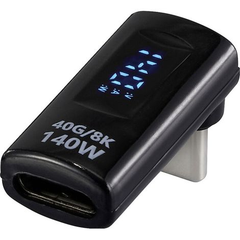 USB4® Adaptateur [1x USB-C® mâle - 1x USB-C® femelle] USB4® L-Type Male to Female Charging (1/5)