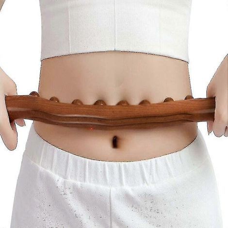 Neuer Gua-Sha-Massagestab mit 8 Perlen aus verkohltem Holz für Rücken und Körper, Meridian-Schabetherapie, entspannende Muskelmassage durch Akupunktur (1/2)