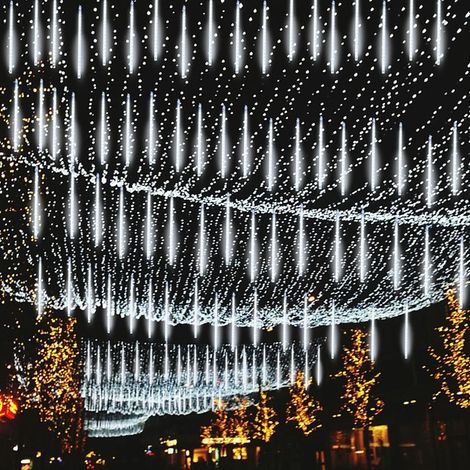 Guirlandes lumineuses de Noël pour sapin extérieur, effet neige, glaçons LED. (1/5)