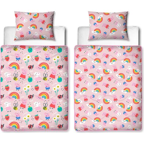 Parure de lit Simple sans Housse de Couette réversible sans Housse de Couette, Oreiller et taie d'oreiller  Couette Lavable  Parfait pour Les Voyages et Les soirées Pyjama (1/5)