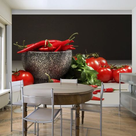 Papier Peint "Tomates & Piments Rouges" 231 x 300 cm (1/2)