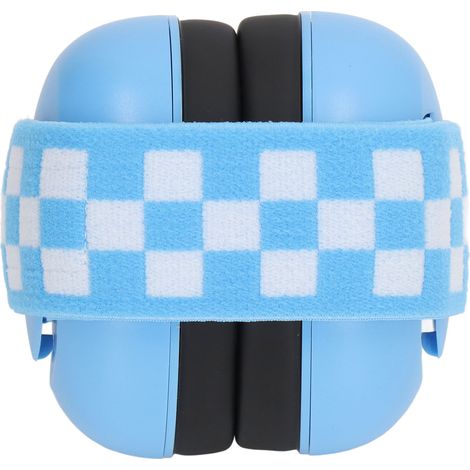 Casque antibruit bébé bleu à bandeau élastique, protection auditive douce et rembourrée pour nourrissons (1/5)