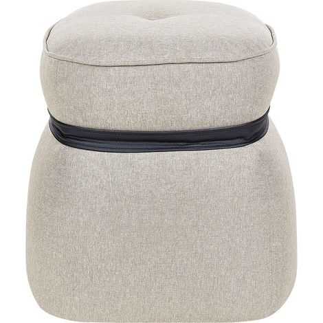 Pouf MONTEREY Kunstleinen Beige