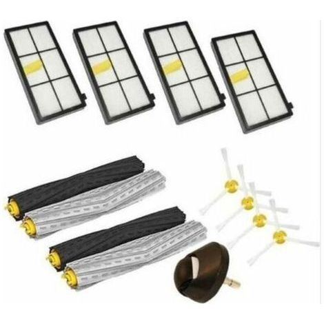 Kit For iRobot Roomba 800(870 880 980) steering wheel + Extractor Brush + 4 HEPA Filters + Side Brush Replacement (1/2)