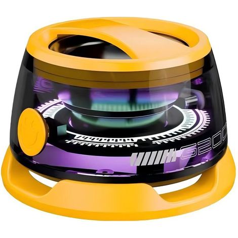 Mini enceinte Bluetooth G200 jaune avec lumières RGB et haut-parleur de 40 mm pour la musique et les fêtes (1/5)