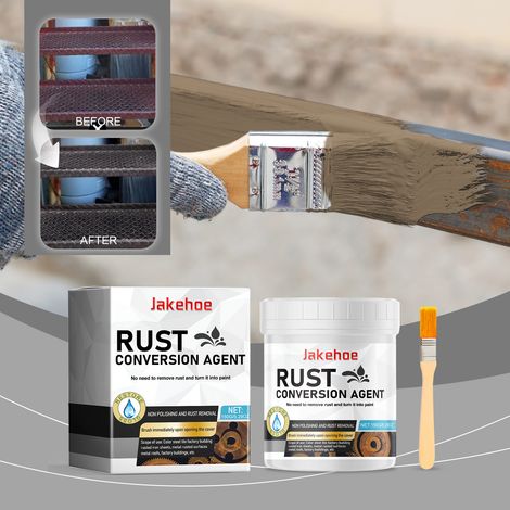 Metal rust inhibitor, long-lasting anti-oxidation and rust removal cleaner for metal protective film surfaces -- 150g + brush -- BIEMMEDUE (1/5)