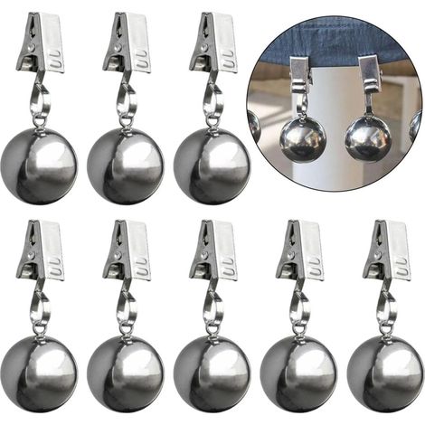 Confezione da 8 clip/pendenti per tovaglie, clip per tende, clip antivento per esterni per tavoli da picnic e bandiere, 45 g ciascuna (1/5)