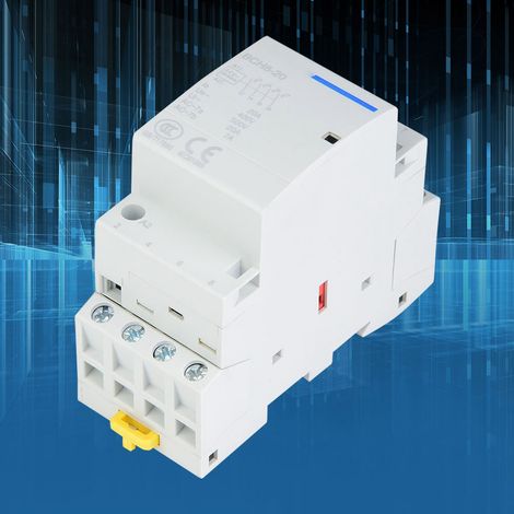 Contacteur secteur domestique 4P 4NO 20A, montage sur rail DIN (220V/230V) (1/5)