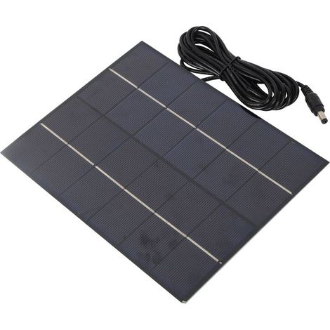 Panneau solaire portable 5.5W 6V en silicium polycristallin avec port DC pour chargeur de batterie DIY (1/5)