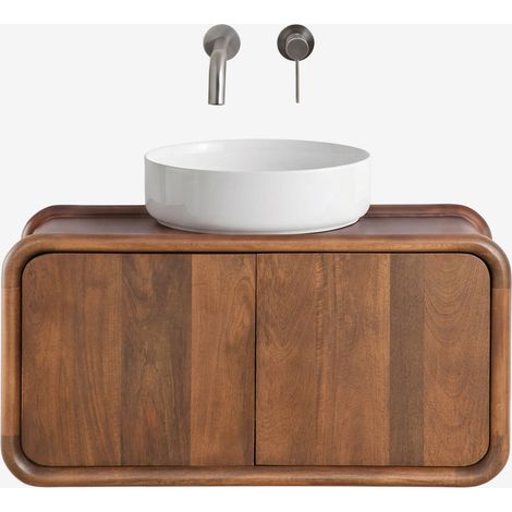 SKLUM Hängendes Badezimmermöbel-Set 90x45 cm aus Mangoholz Maupaul (1/5)