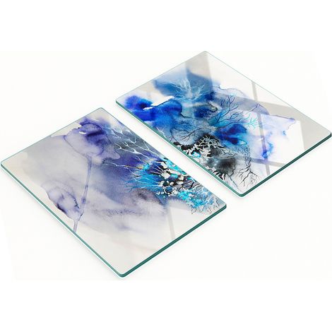 Eleganti e resistenti lavagne in vetro con stampa floreale astratta 2x40x52 cm (1/5)