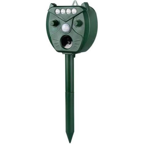 Solar Ultrasonic Animal Repellent, USB Cat Repellent with Motion Sensor for Rats, Squirrels, Deer, Raccoons, Skunks, Rabbits, Moles, Dogs, Cats, Waterproof (1/5)