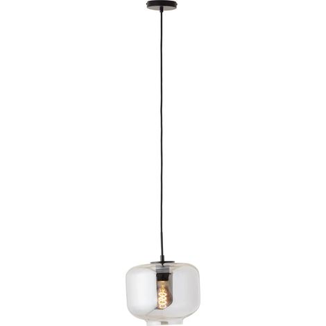 Brilliant Kleon Pendelleuchte 1flg schwarz/rauchglas, Glas/Metall, 1x A60, E27, 40 W (1/5)