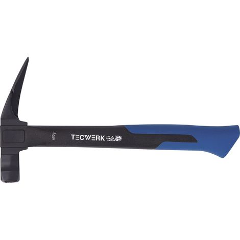 Mazo de encofrador G.600g con imán rugoso lacado negro TECWERK