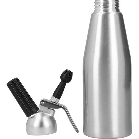 Pistolet à chantilly en aluminium, mousseur à chantilly, pistolet décorateur de crème, cartouche de gaz, bouteille à siphon, bouteille à chantilly, version aluminium, 1000 ml (1/5)