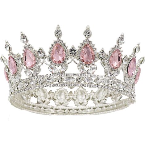 Couronne de princesse pour anniversaire, diadème, magnifique couronne en cristal et métal, couronne de bal de promo, bandeau pour déguisement (1/5)