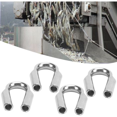 10 colliers tubulaires en acier inoxydable 304 pour protection d'angle de câble M6 (1/5)