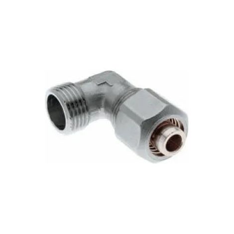 Gomito/Raccordo Curvo Maschio 3/4" Ø20 Multistrato A Stringere Completo Di Kit