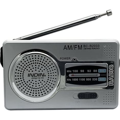 Récepteur radio portable AM/FM à piles, étanche, en plastique, pour les loisirs en extérieur (BC-R2033) (1/4)