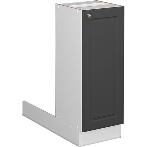 Kücheninsel Fame-Line, Anthrazit-Gold Landhaus, 30 cm ohne Arbeitsplatte, Vicco