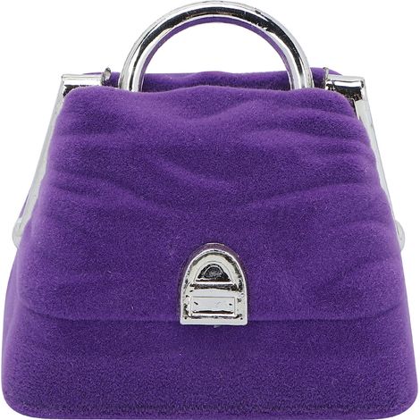 Coffret cadeau personnalisé pour bijoux, sac à main, boîte à bijoux, boîte d'emballage pour boucles d'oreilles et colliers, violet (1/5)