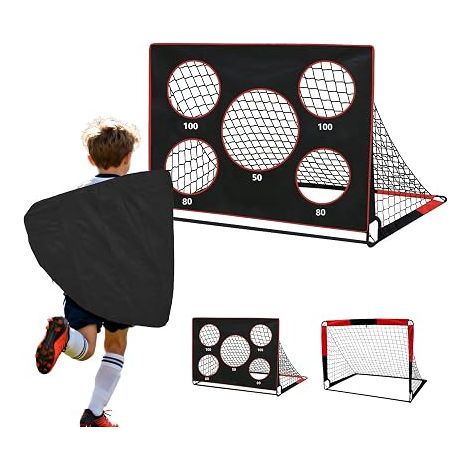 2 in 1 Foldable Football Goal for Garden Kids with Carry Bag for Indoor Outdoor Garden Park Beach (1/5)